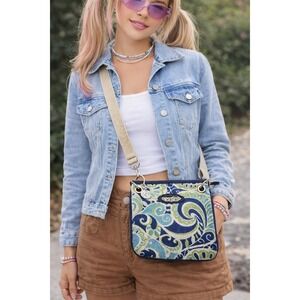 Spartina 449 Cottagecore Boho Paisley Coastal Small Crossbody Paisley Vacation